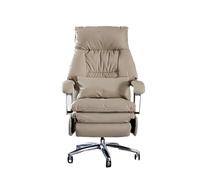 CJHFR472SG Silla Despacho Sillón de Oficina de Masaje eléctrico con Cuero Genuino reclinable for el hogar, cómodo y for Sentarse Durante Largos períodos. Clásico