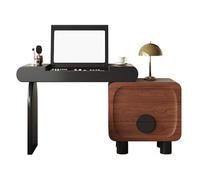 CJHFR472SG Tocadores Tocador con Espejo abatible, tocador de Maquillaje gabinete Almacenamiento, Granja for Dormitorio, Escritorio Madera for Oficina en casa Dormitorio