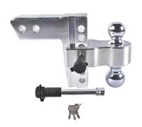 CJHSRYVX Montaje de Bola de Enganche de Remolque Receptor de 2,5 Pulgadas Enganche de caída de Aluminio de elevación de caída de 6 Pulgadas 18500LBS con 2 pestillos con cerraduras