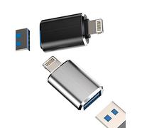 CJJ0115-ip-ogt-2piPhone OTG adaptador Lightning macho a USB hembra dongle (paquete de 2) para 14 13 11 12 Pro Max Xr X Xs 8 7 Se Plus Apple iPadAir lector de tarjetas USB Flash Drive Mouse Keyboard Hub MID