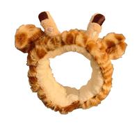 CJKDXDH Diadema de forro polar suave para lavar la cara, lindas jirafas, diademas de forro polar para spa, cómoda diadema de maquillaje, cinta elástica para el pelo, accesorios para el cabello de moda