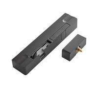 CJKXPZMH Cierrapuertas de Dormitorio Ajustable con Amortiguador, Puerta de Madera, Puerta Plana, Puerta Invisible, Puerta Cerrada hidráulica silenciosa for el hogar(Black-Left-Top)