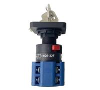 CJKXPZMH Interruptor de Leva de Transferencia Universal de 1 a 4 Capas con Llave de Encendido y Apagado, Serie LW26-32F, 32 A, Motor de conmutación de Doble Potencia, Marcha atrás(3P 12Terminals)