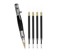 CJMUQHEHH 1 Bolt Action Pen Bolt Pen con 4 rellenos intercambiables, bolígrafo de firma de 0,7 mm para hombre, táctico para oficina de negocios, regalo del día del padre para papá, negro