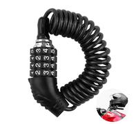 CJMUQHEHH Candado de combinación para bicicleta, 150 cm, negro, con código numérico de 4 piezas, candado para bicicleta, scooter, cochecitos, resistente al agua y anticaída