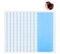 CJMUQHEHH Cinta adhesiva para extensiones de pelo, tiras adhesivas de repuesto, resistentes al agua, para extensiones de pelo humano, 4 cm x 0,8 cm, 120 unidades, color azul