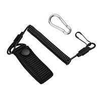 CJMUQHEHH Paracord сordón táctico Hecho, Correa en Espiral Resistente, Ideal para Herramientas, Equipamiento Militar y Actividades al Aire Libre, Longitud de 20 cm, 2 Mosquetones Incluidos