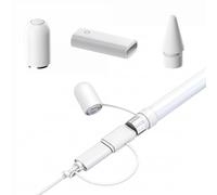 CJMUQHEHH Set de 7 Piezas Compatible Apple Pencil 1ª Generación: Adaptador de Carga, Tapa de Repuesto Magnética, 2 Puntas, (Incluye Set de 4 Piezas Antipérdida de Silicona)