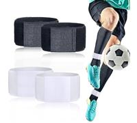 CJQRL 2 Pares Ajustable Espinilleras Futbol Adulto,Antideslizante y Transpirable Banda Sujeta Espinilleras Futbol,Adecuado para Partidos de FúTbol, MontañIsmo y Carrera