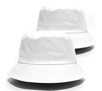 CJQRL 2 Piezas Sombrero de pescador, Sombrero para el sol, Sombrero de pescador de algodón, Sombrero de pescador plegable, Unisex, para senderismo, camping, compras, sombrero de viaje informal