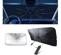 CJSjiasu Parasol Parabrisas Delantero para Coche para Mercedes Benz C Class W205 W204 W203, Parasol Plegable de Coche, Paraguas Luna Delantera, Anti UV Rayos