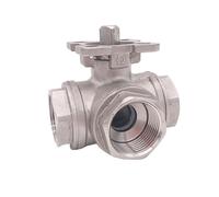 CJTWNBIO Válvula de Bola Plataforma Alta Acero Inoxidable, 1/2 3/4 Pulgadas, BSP Hembra, DN15/20, SS304, Tipo L, Flujo en T, válvula Agua 3 vías(DN 20,T Flow Type)