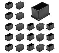 Cjueiom 20 protectores de suelo rectangulares para patas de mesa, tapas de patas de silla de PVC, protectores de patas de silla, 20 mm x 30 mm, 20 unidades