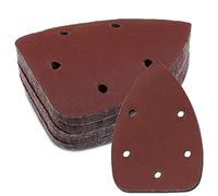 Cjueiom 50 piezas de papel de lija de grano 1000 para lijadora de detalles de mouse, 5 agujeros, almohadillas de lija de gancho y bucle, papel de lija para lijadora de mouse, hojas de lija de palma