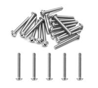 Cjueiom Paquete de 20 tornillos de perilla de puerta M4, tornillos de mango M4 x 30 mm, tornillos de máquina de acero inoxidable 304, tornillos Phillips para cocina, dormitorio, cajón, armario,