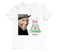 CJVXZVXB Christmas Songs by Sinatra Gift Family Men All Size ShirtWhite3XL