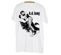 CJVXZVXB Cindy Crawford K.d Lang Unisex Cotton T-Shirt All sizeWhite3XL