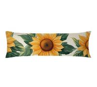 Cjwcclcn Funda Almohada Cojines Decorativos Amarillo Funda de Almohada 40x145cm Flor Pillow Case Terciopelo Fácil de Limpiar Suave y Cómoda Impresión Doble Cara Adecuado para Casa u Hotel C0C212