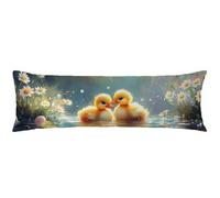 Cjwcclcn Funda Almohada Cojines Decorativos Bronceado Funda de Almohada 40x110cm Flores Pillow Case Lino Fácil de Limpiar Suave y Cómoda Impresión a Doble Cara Adecuado para Casa u Hotel C0C250