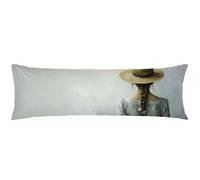 Cjwcclcn Funda Almohada Cojines Decorativos Crema Funda de Almohada 40x145cm Turquesa Pillow Case Lino Fácil de Limpiar Suave y Cómoda Impresión a Doble Cara Adecuado para Casa u Hotel C0C238