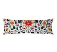 Cjwcclcn Funda Almohada Cojines Decorativos Naranja Funda de Almohada 40x120cm Flores Pillow Case Terciopelo Fácil Limpiar Suave y Cómoda Impresión a Doble Cara Adecuado para Casa u Hotel C0C268