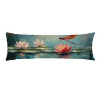 Cjwcclcn Funda Almohada Cojines Decorativos Rosa Funda de Almohada 40x140cm Flores Pillow Case Terciopelo Fácil de Limpiar Suave y Cómoda Impresión a Doble Cara Adecuado para Casa u Hotel C0C190