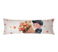 Cjwcclcn Funda Almohada Cojines Decorativos Rosa Funda de Almohada 60x180cm Flores Pillow Case Terciopelo Fácil de Limpiar Suave y Cómoda Impresión a Doble Cara Adecuado para Casa u Hotel C0C266
