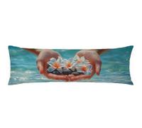 Cjwcclcn Funda Almohada Cojines Decorativos Turquesa Funda de Almohada 30x90cm Flores Pillow Case Terciopelo Fácil Limpiar Suave y Cómoda Impresión a Doble Cara Adecuado para Casa u Hotel C0C262
