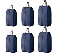 CJWLKJ 6 bolsas de viaje de varios tamaños, organizador portátil de zapatos con cierre de cremallera, organizador de zapatos de nailon impermeable con asa, bolsas de viaje para hombres y mujeres, azul