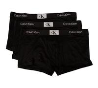 Calvin Klein Pack de 3 Calzoncillos para Hombre Bóxer de Tiro Bajo Elásticos, Negro (Black/Black/Black), L