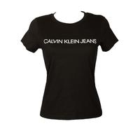 CK CALVIN KLEIN JEANS women's t-shirt short sleeve pure cotton crew neck with pr