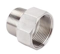 CK DN8-DN50 SS304 conector de tubería de acero inoxidable 1/4 3/8 1/2 3/4 1 1-1/4 1-1/2 2 conector de tubo de hilo macho a hembra(DN20 Female,DN15 Male)