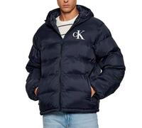 CK JEANS LS Nylon Monogram Puffer Jkt Lv04rd528g Chaquetas, Blue (Dark Sapphire), S para Hombre