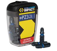CK Tools T4560 PZ3D15 Azul Acero Destornillador de Impacto Broca 25mm PZ3 Caja