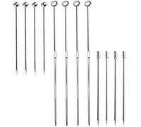 CKANDAY 16 unidades de palillos de cóctel de acero inoxidable, palillos de fruta reutilizables de metal para Martini y bebidas, juego para bebidas de oliva, para eventos de fiesta de vacaciones