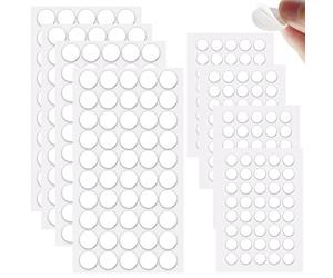 CKANDAY 360 puntos adhesivos de doble cara, 2 tamaños de acrílico transparente adhesivo adhesivo masilla pegajosa extraíble redonda reutilizable sin rastros cinta de pegamento de montaje para pared