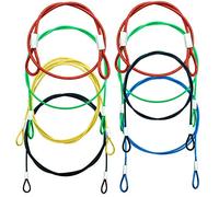 CKANDAY - Juego de 8 Correas de Seguridad de Acero Inoxidable, con Revestimiento de Colores compatibles con Todas Las Series for GoPro Hero y Otros Dispositivos de cámara