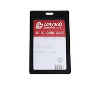 CKB Ltd® 100x Black Noir COLOUR FRAME DELUXE - VERTICAL Enclosed Passe Badge ID Card Pochettes de Holder Pocket 110mm x 68mm / Contient une carte jusqu'à 95mm x 56mm