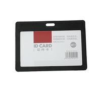 CKB Ltd® 100x BLACK Noir Pochette porte-badge d'identification support rigide et fermé COLOUR FRAME DELUXE - HORIZONTAL / LANDSCAPE Passe Badge Carte d'identité ID Pochettes de Holder Pocket 102mm x 78mm / Contient une carte jusqu'à 90mm x 54mm