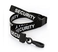 CKB Ltd® 10x Black Noir SECURITY LANYARDS Breakaway Safety Lanyard Cordon Tour De Cou Pour Porte-Badges Avec Clip En Plastique