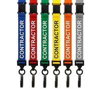 CKB Ltd® 10x Blue Bleu CONTRACTOR LANYARDS Breakaway Safety Lanyard Cordon Tour De Cou Pour Porte-Badges Avec Clip En Plastique