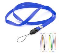 CKB LTD 20 x Bleu Cordon Tour de Cou pour Carte d'identité/Mobile Phone/Gym Key/Access Pass Holder Loop Clip
