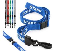 CKB Ltd® 20x Blue Bleu STAFF LANYARDS Breakaway Safety Lanyard Cordon Tour De Cou Pour Porte-Badges Avec Clip En Plastique