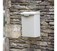 CKB LTD - Buzón de correo para montaje en pared, con cerradura, fabricado en metal de acero recubierto de polvo para exteriores, vintage, para sobres, 39,5 x 28,6 x 17,5 cm (arcilla)