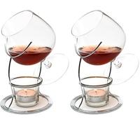 CKB LTD Calentador Jeray de cristal para brandy y coñac (Paquete de 2)
