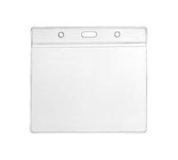 CKB LTD Conferencia Fundas para tarjetas de identificación Bolsillo Plástica Vinilo transparente portador grande, bolsos de Plástico 118x110mm capacidad para tamaño de la tarjeta 115x95mm 10 Piezas