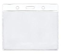 CKB LTD Conferencia Fundas para tarjetas de identificación Bolsillo Plástica Vinilo transparente portador grande, bolsos de Plástico 118x110mm capacidad para tamaño de la tarjeta 115x95mm 50 Piezas