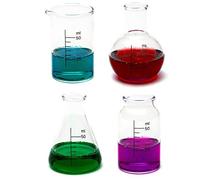 CKB Ltd® Conjunto de 4 - Laboratorio de Química Vasos de Bebidas Tiradores 50ml - Ciencia de la Novedad temática de Laboratorio de Forma de Pico y Frasco