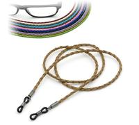 CKB LTD Correa de Cuero PU para Gafas Espectáculos Cordón de Gafas de Sol Soporte Cordón para el Cuello Cuerda 70cm, 1 Pieza, caqui, 70 cm