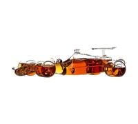 CKB LTD Decantador de coche de carreras con tapón de bola de cristal, diseño clásico de coche deportivo, ideal para vodka whisky, escocés, ron tequila, 400 ml
